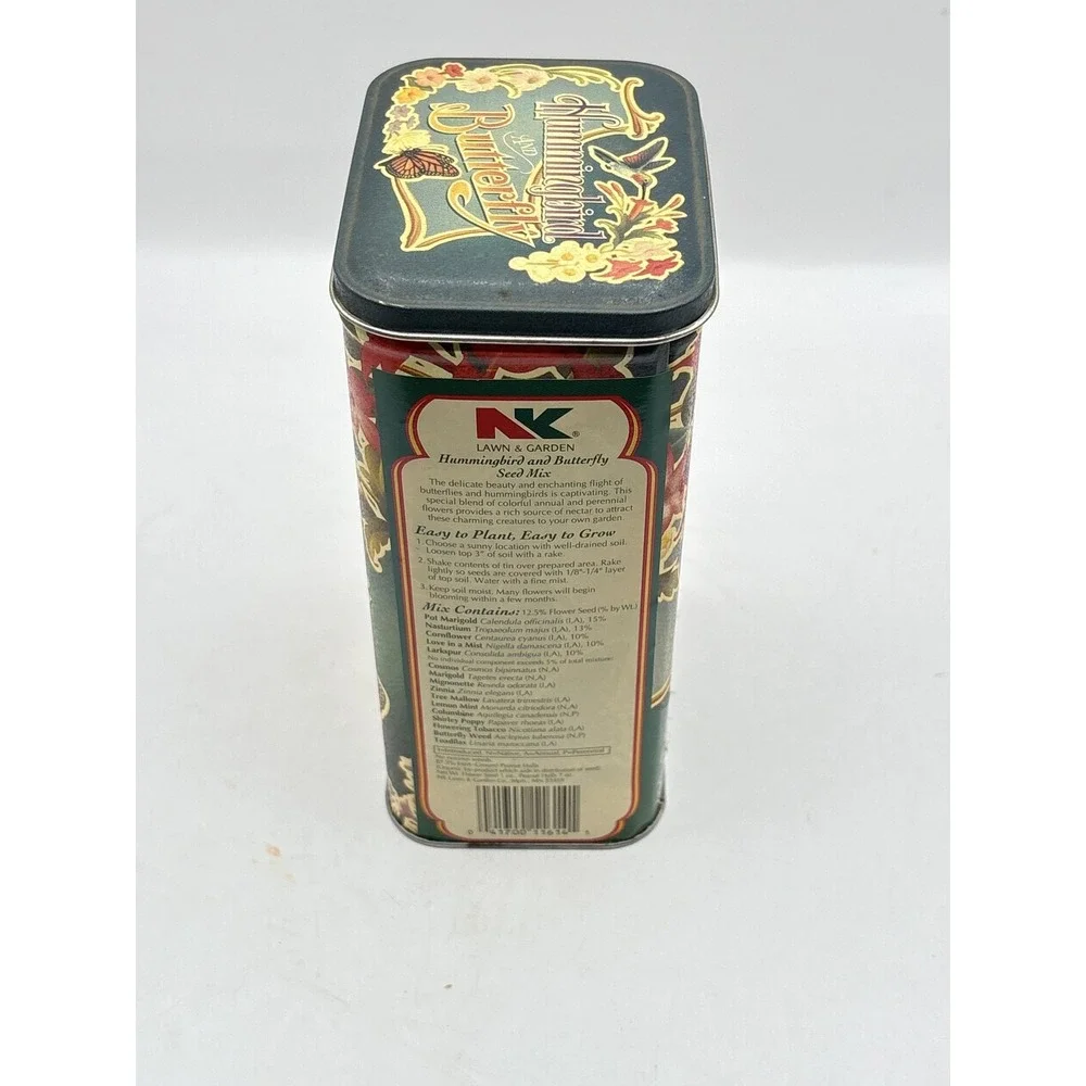 NK Lawn & Garden Hummingbird Butterfly Seed Mix 8oz Tin Wildflower Multicolor
